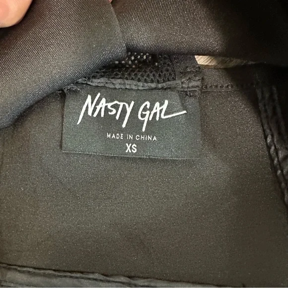 Nasty Gal Black Mesh Jump Shot Hoodie Dress - Picture 4 of 9